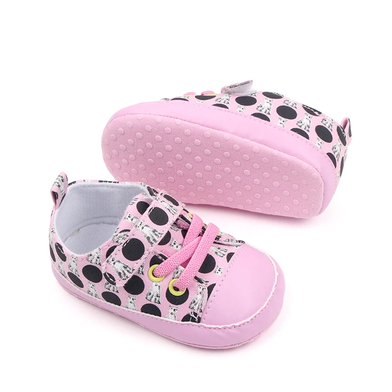 Spring and Autumn Animal Polka Dot Matching Soft Soled Baby Shoes for Girls and Boys manufacture