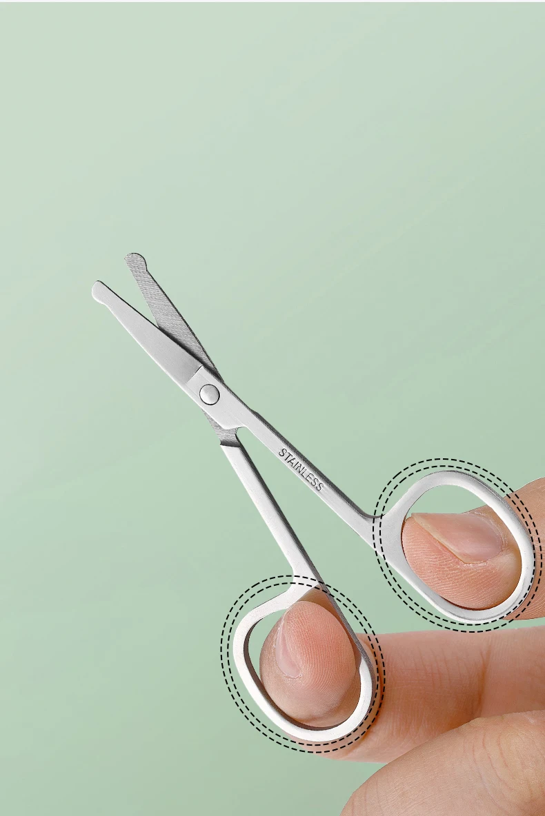 Nose hair trimming scissors