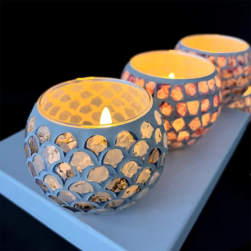 In Stock Low Price High Quality Custom Wholesale Colorful Luxury Unique Thick Empty Round Glass Candle Jar For Home Decor