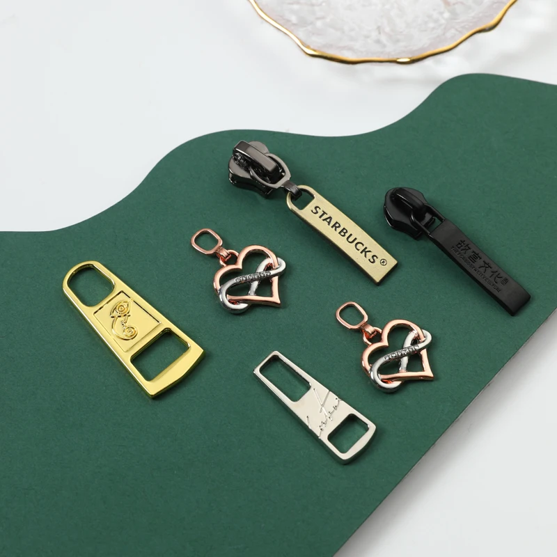 Nickel Free Zinc Alloy Zipper Puller Customized Fashion Design Metal Slider Zipper Puller