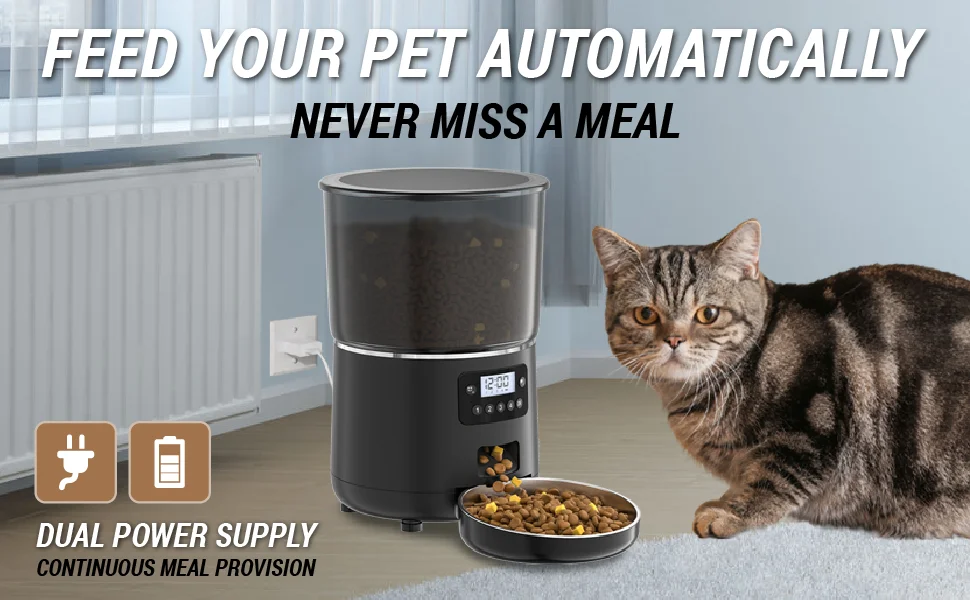 cat feeder automatic timed food dispenser for patented anti-cockroach design easy clean holiday xmas