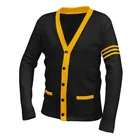 Sleeve Sweater Classic Long Sleeve Uniform V Neck Unisex Cardigan Sweater