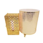 Bin Art Decor Portable Dainty And Exquisite Home Decoration Honeycomb Pattern Waste Bin Trash Can Sets