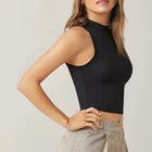 Tank Tops Top Wholesale Women Bodybuilding Gym Fitness Tank Tops Active Cropped Tank Top In Black For Women