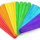 Stick Wooden Sticks 100Pcs Colored Wood Craft Stick Popsicle Wooden Sticks For DIY Crafts