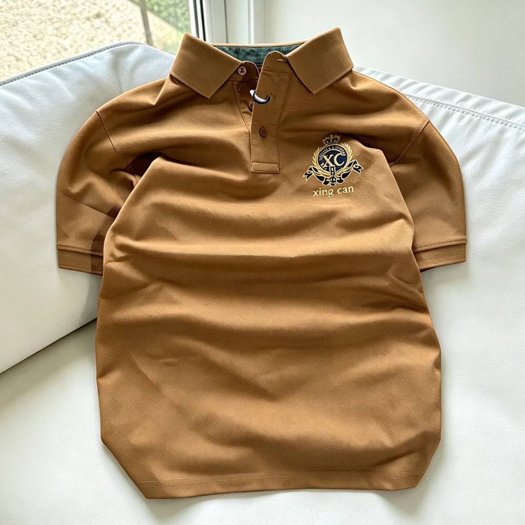 product high quality 100 cotton custom embroidered logo paul style mens premium short sleeve t shirt breathable casual top-3