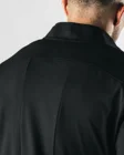 Black Hoodie Black Fitted 1/4 Zipper Custom Panels Pullover Jacket Hoodie For Men