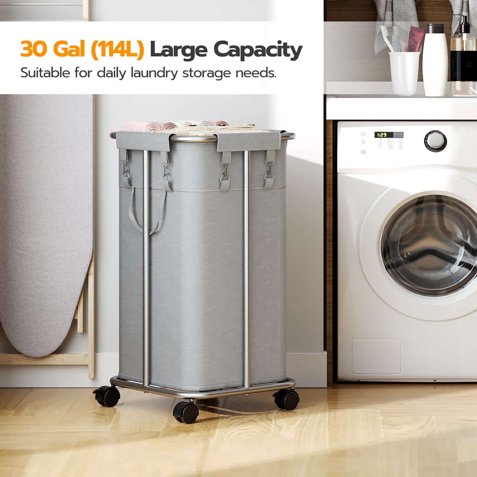 Wholesale Laundry Hamper Sorter on Wheels Laundry Basket Rolling Cart with Wheels for Dirty Clothes Storage Organizer