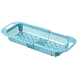 High Quality Expandable Plastic PP White Fruit Draining Basket Sink Drying Rack Kitchen For Sink
