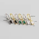 Hoop Zircon Earring 925 Sterling Silver Jewelry Zircon Raw Crystal Wholesale Mixed Hoop Earrings Women