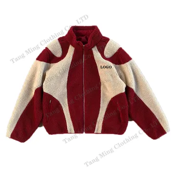 Wholesale Custom Plush Hoodies 2024 Newly Designed Winter Y2k Letter Embroidery Fleece Zip Up Hoodie Coat