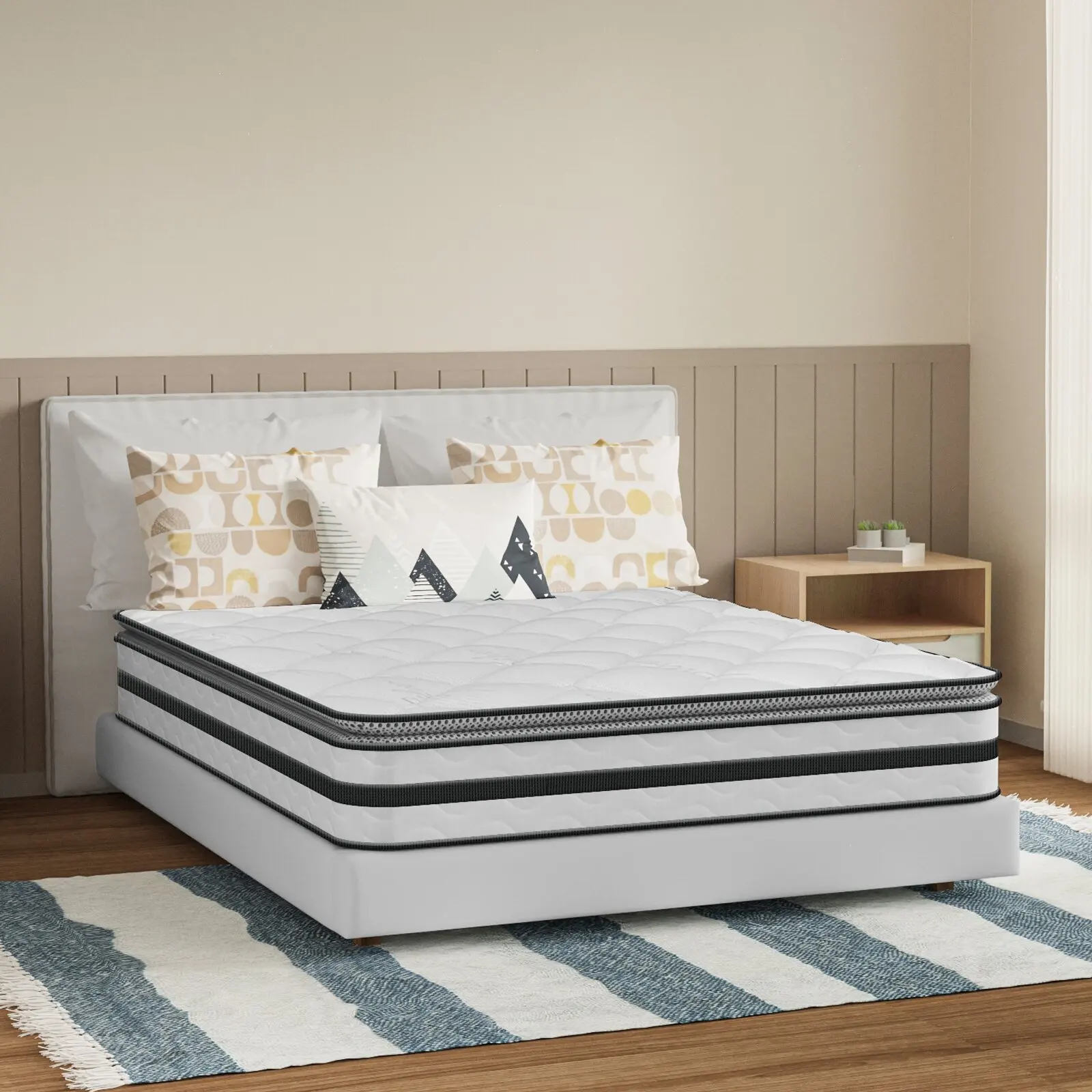 wholesale low price pocket spring high quality double mattress firm