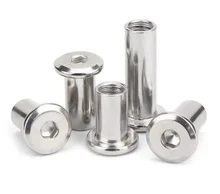 Hot sale  Chicago Screw Male And Female Rivet Round Truss stainless steel Aluminium  Flat Double Head Semi-tubular Step Rivets