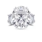 14k HPHT Lab Grown 14k Vvs D Color Oval Cut White Gold 2 Carat Diamond Ring