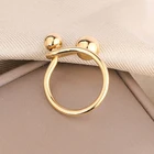 Gold Mens Gold Plated Ring Beaded Fashion Custom Mens Women Stainless Steel Ring