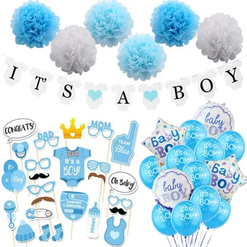 Hot selling baby gender reveal party event decoration baby shower birthday party balloon supplies sets