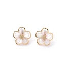 Earrings Gold Fashion Wedding Earrings Jewelry Cherry Blossom Gold Plated Earrings Women