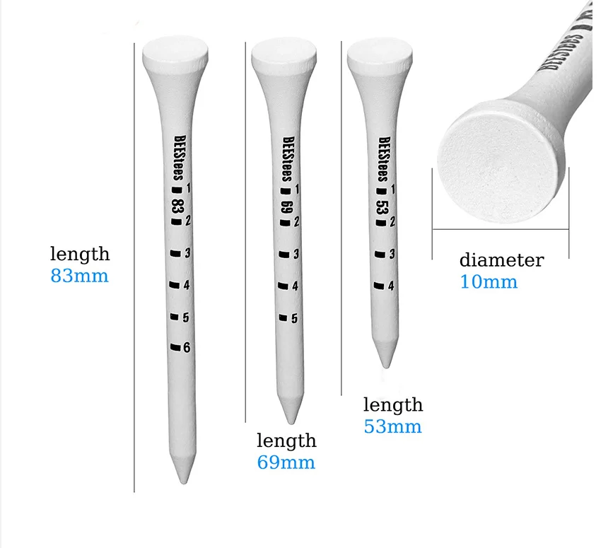 3 inch plastic golf tees