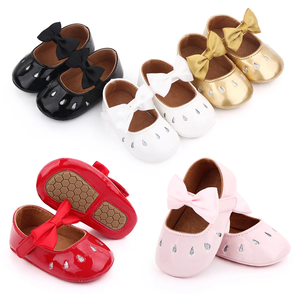 Hot Selling Beautiful Soft PU Leather Baby Girl Shoes Dresses Shoes for Babies supplier