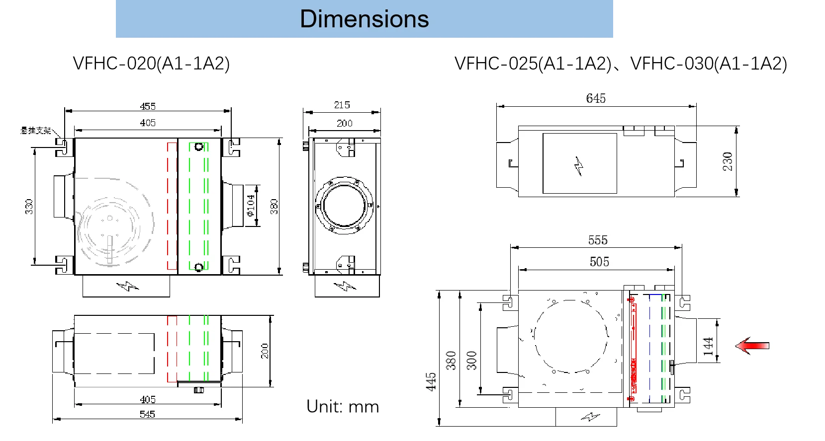 Fresh Air Ventilation Unit, 210-240V, 200m3 - detail 18
