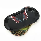 Popular Tray Tray With Metal Vapruz JL-003Z Wholesale Customized Stocks Popular Metal Rolling Tray With Lid Smoking
