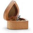 Wedding Gift Box Ring Customized Heart-shaped Wedding Ceremony Birthday Gift Box Wooden Wedding Ring Box