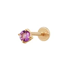 Stud Earring 14k Stud Earrings Maiden Sweet Style Amethyst Stud 14K Solid Gold Earring Single Stud Earring