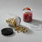 Food Plastic Jar Transparent Plastic Jar Food Package Bottle Aluminum Sealing Lid Transparent Can PET Plastic Jar