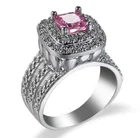 Cz Ring Set Wedding Rings Fashionable Silver Plated Cz Ring Couple Ring Set For Women Wedding