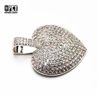 Cubic Zirconia Custom Cz Jewelry Spades A Playing Card Hollow Diamond Cubic Zirconia Chain Pendant