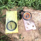 Compass Mini Outdoor Survival Pocket Compass Ruler Compass Camping Map Compass