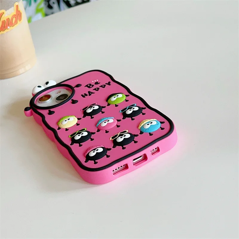 Be Happy Briquette Fairy Mobile Back Cover Silicone Cartoon Phone Case for Apple iPhone 15 14 13 12 pro max 11