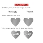 Stickers Custom 1 Inch Heart Shape Gold/rose Gold/silver Scratch Off Stickers Label Sheets