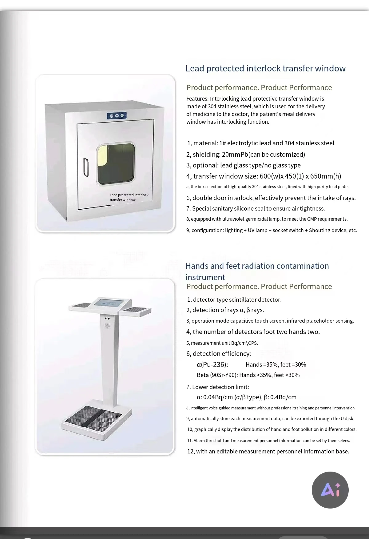 Radiation Fume Hood SPECT-CT Dual Connected Fume Hood Direct Factory for Hospital f Fume Cupboard Lab Equipment