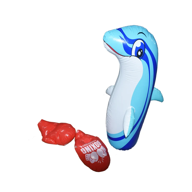 Inflatable Blow Up Boxing Punching Bags Toys for Kids Playing Outdoor Indoor