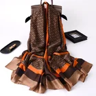 Brand Silk Scarf 2021 New Women Luxury Brand Letter Print Silk Scarf Long Shawl