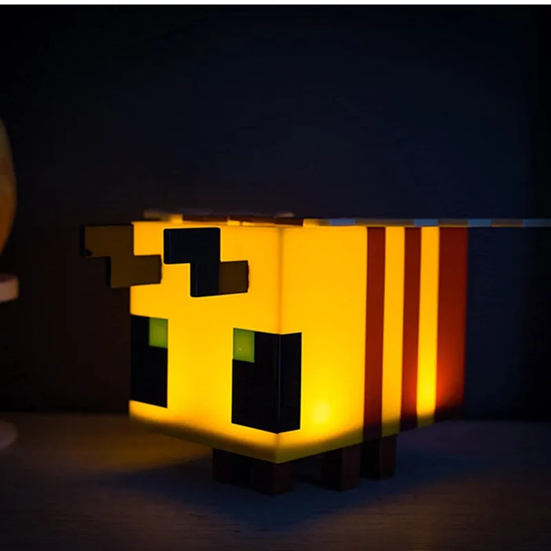 MB3 Yellow Bee Moon Light Figural LED  Light Bedside Table Lamp for Desk Home Decor Accessories Room Essentials Night Lamp