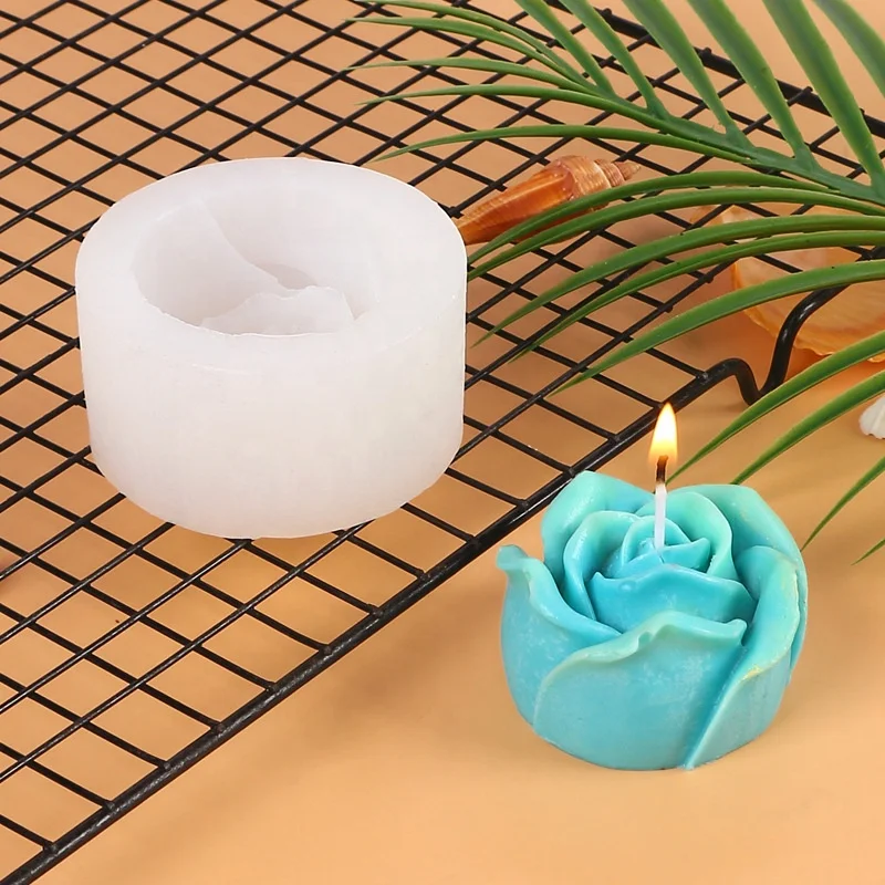 Best Sel6 Holesse Shaped Candle Mold Valentine's Day Gift Idea Flower Rose Ball Silicone Mold Home Decor Anniversary Gift Moulds