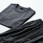Fit Man Shirt Short Fit Summer T And T-Shirt Dri Outdoor Dry Mens Sweat Sets Set