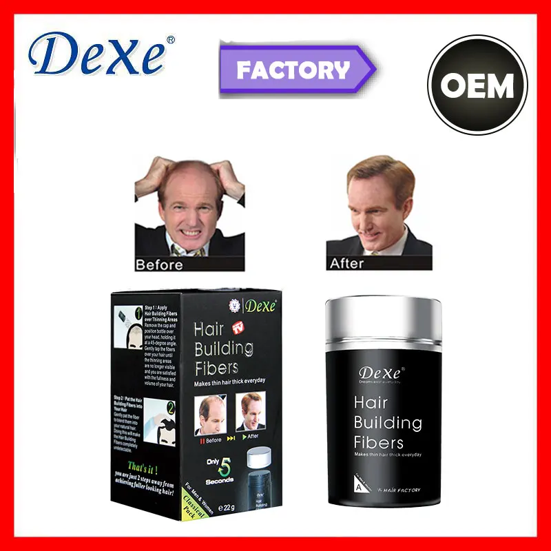 Dexe Hair Treatment Powder Natural Type Thickening Hair Building Fibers Products in Demand 2018 Hair Loss/thin Hair/ Baldness