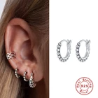 Earrings ROXI 2021 New Wholesale S925 Sterling Silver Ins Turkish Gun Black Hoop Earrings Jewelry For Women