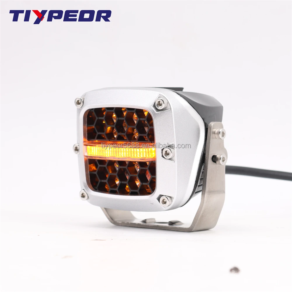 product tiypeor super bright flush mount led work lamp 12v spot 4x4 60w work light 4 mini work light for motorcycle truck boat trailer-6