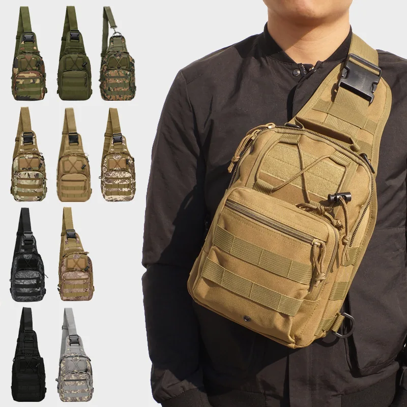 Cross-border Factory Price Men's tactical chest bag outdoor camouflage cycling sports single shoulder bag diagonal outdoor bag