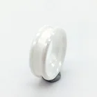 Wedding Ring Rings Rings 8mm Blank White Ceramic Engagement Wedding Ring Comfort Fit Blank Rings For Inlay