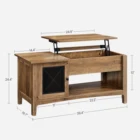 VASAGLE Multifunctional Center Table For The Living Room Mesa De Centro Farmhouse Wood Lift Top Coffee Table