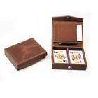 Poker 2 Playing Card Set Custom PU Leather Poker Card Box Gambling Gift Box 2 Sets Playing Cards Game Set