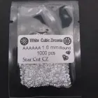1000pcs/Pack 5A Cubic Zirconia Stones Round White Multicolor Synthetic CZ Stones