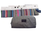 Unisex Bag Closure Type Matching Stitching Unisex Genuine Leather Toiletry Bag