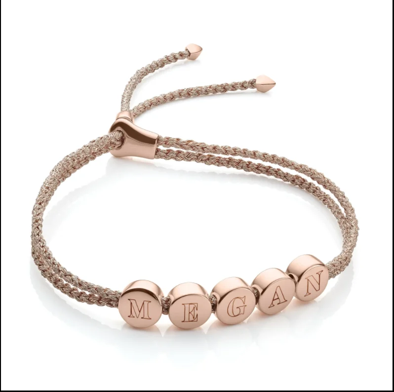 Custom Jewelry Adjustable Braided Nylon Rope Women Linear Bead Friendship Bracelet