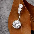 Rings Navel Surgical Steel Belly Button Rings For Women Clear CZ Navel Rings Belly Rings Body Piercing